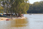 River camping and speed boat at Tocumwal