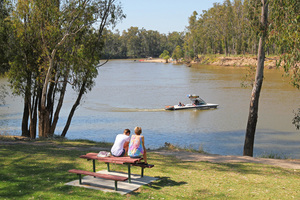 Relaxing on Tocumwal foreshore