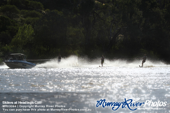 Skiiers at Headings Cliff