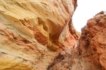 Sandstone cliffs of Wilabalangaloo - 3-6 million years old