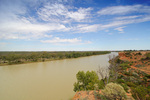 Looking south along the Murray River at Wilabalangaloo