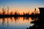 Loch Luna Game Reserve on sunset, Cobdogla