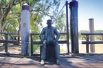 Captain John Egge statue on Wentworth Wharf