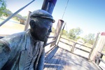 Captain John Egge statue on Wentworth Wharf