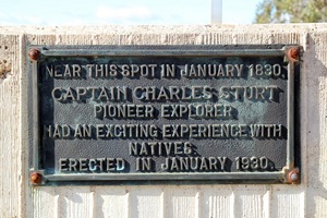 Captain Charles Sturt plaque at Kingston