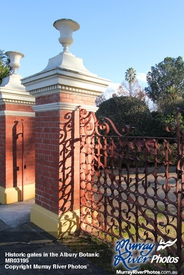 Historic gates in the Albury Botanic Gardens