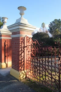 Historic gates in the Albury Botanic Gardens