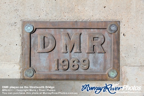 DMR plaque on the Wentworth Bridge