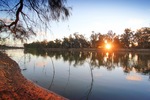 Sunset over the Murray River at Wemen, Victoria