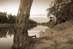 Sunset over the Murray River at Wemen, Victoria