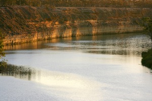 Cliffs of Nor West Bend at Cadell on sunrise