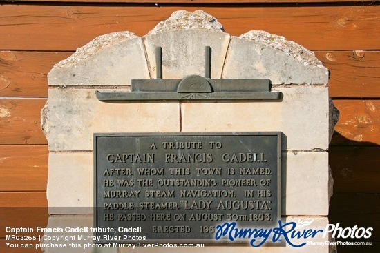 Captain Francis Cadell tribute, Cadell