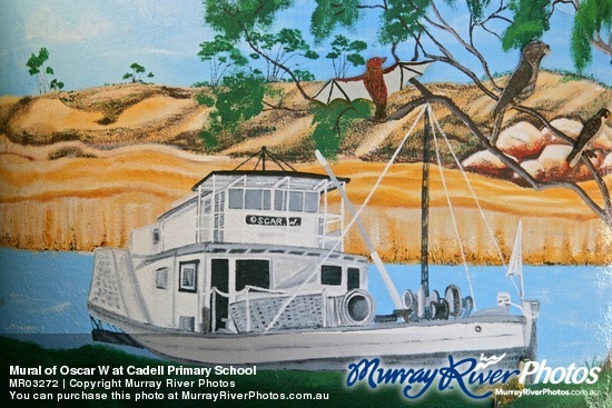 Mural of Oscar W at Cadell Primary School