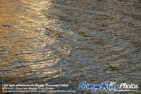 Last light reflections on Murray River near Cadell