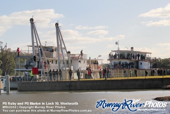 PS Ruby and PS Marion in Lock 10, Wentworth