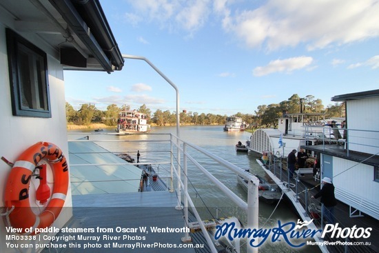 View of paddle steamers from Oscar W, Wentworth