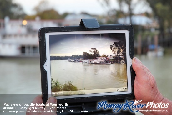 iPad view of paddle boats at Wentworth