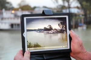 iPad view of paddle boats at Wentworth