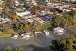 Aerial view of paddle boats at Wentworth Port