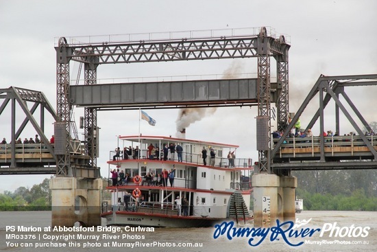 PS Marion at Abbotsford Bridge, Curlwaa