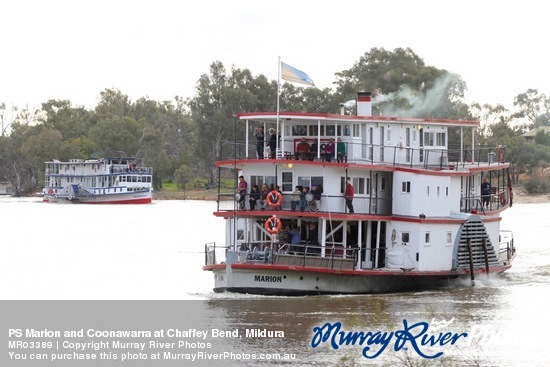 PS Marion and Coonawarra at Chaffey Bend, Mildura