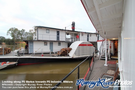 Looking along PS Marion towards PS Industry, Mildura