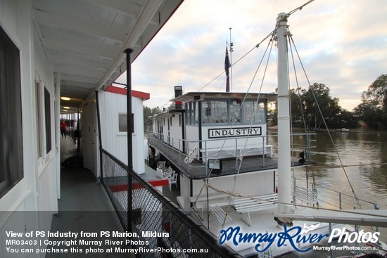 View of PS Industry from PS Marion, Mildura