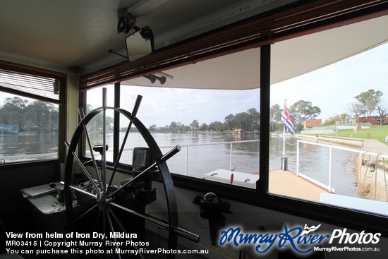 View from helm of Iron Dry, Mildura