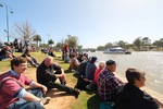 Crowd enjoying the PS Melbourne Flotilla