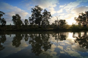 Sunrise over Big Bend lagoon