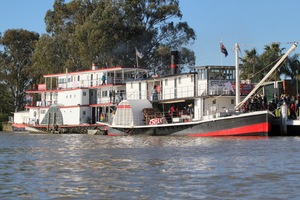 PS Marion and PS Industry moored at Renmark, South Australia