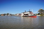 PB Amphibious, PS Oscar W, PS Industry and PS Marion leaving Renmark for Mildura