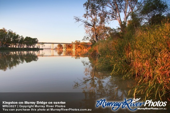 Kingston-on-Murray Bridge on sunrise