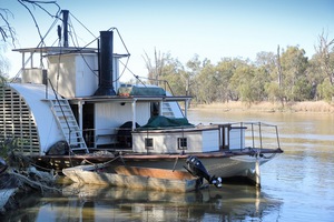 PS Adelaide moored at Buronga, NSW