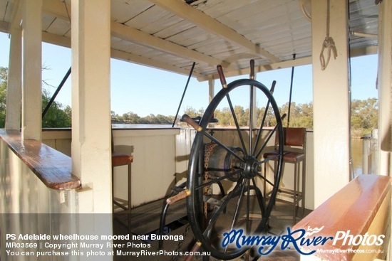 PS Adelaide wheelhouse moored near Buronga