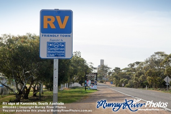 RV sign at Karoonda, South Australia