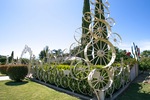 House in Irymple fence made of wheels