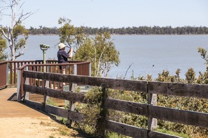 Lookout across Yanga Lake at Yanga Homestead near Balranald