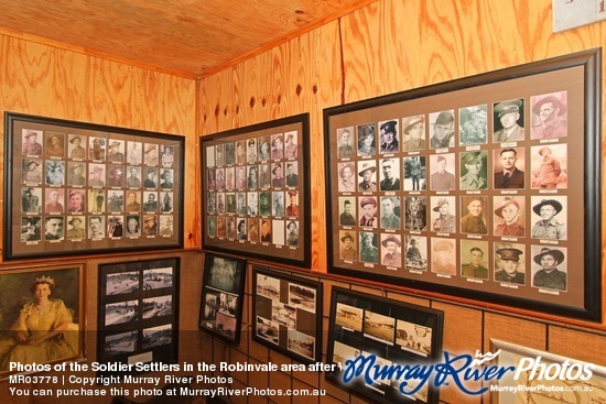 Photos of the Soldier Settlers in the Robinvale area after WWII at the Rural Life Museum