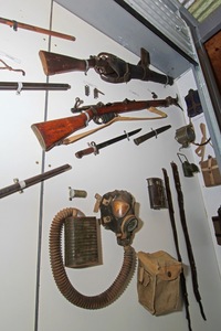 Weapons on display in the Rural Life Museum, Robinvale