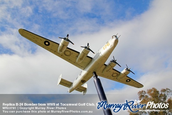 Replica B-24 Bomber from WWII at Tocumwal Golf Club, NSW