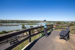 Mannum lookout over wetlands and Murray River