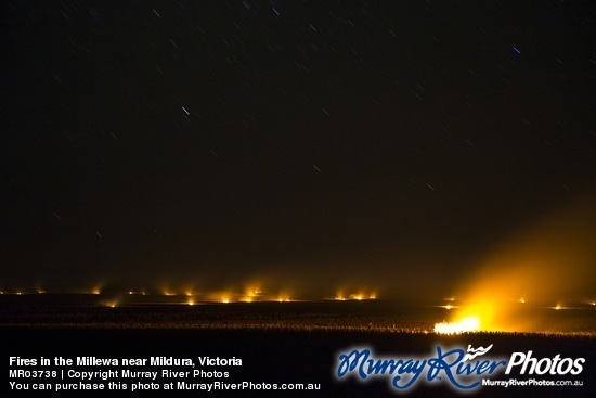 Fires in the Millewa near Mildura, Victoria