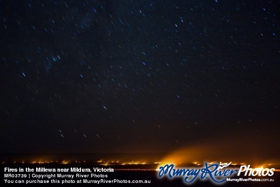 Fires in the Millewa near Mildura, Victoria