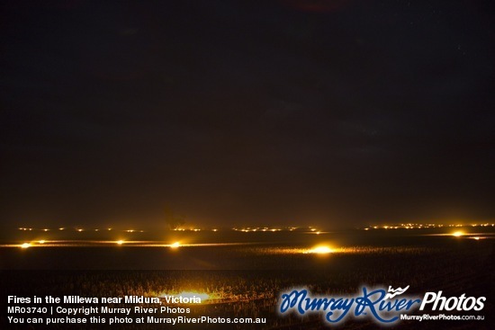 Fires in the Millewa near Mildura, Victoria