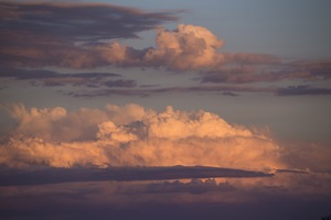 Last light on clouds over Big Plains near Blancehtown