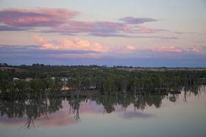 Sunset over the Murray River at Blanchetown, South Australia