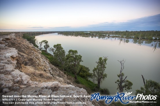 Sunset over the Murray River at Blanchetown, South Australia