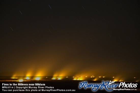 Fires in the Millewa near Mildura