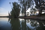 RVs relaxing by the Murray River at Euston, New South Wales